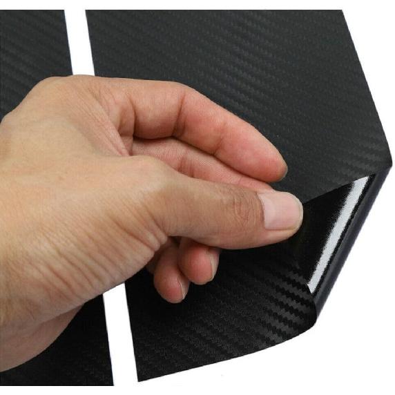 Car Pillar Post Side Door Window Cover Trim for Ford F150 2015 2016 2017 2018 2019 2020 2021, Carbon Fiber Black