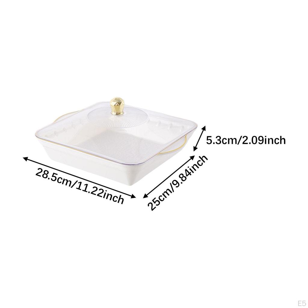 Fruktskål med lokk Dekorkurv Moderne Organizer Serveringsfat Brett for