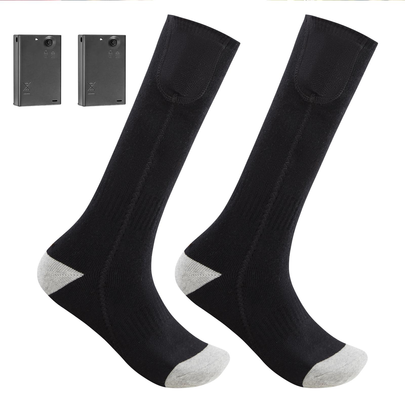 

Носки с электрическим подогревом для мужчин и женщин, зимние грелки для ног, носки с подогревом, термоноски чёрный