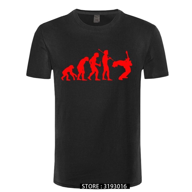 Funny Guitarist T Shirt Evolution Of a Guitarist Music Rock Guitar Musician Band Metal Mens Tshirt 31 Colors Unisex Cool Tees