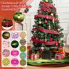 Christmas Tree Skirt Festive Atmosphere Decoration Digital Print Pattern Imitation Linen Fabric Tree Skirt