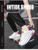 Men's Trendy White Mesh Sneakers - Breathable, Thick-Soled, Casual Dad Shoes