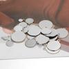 20/50Pcs Stainless Steel Vacuum Gold Color Blank Disc Charms Tags Pendants DIY Bracelet Necklace Jewelry Making Finding Supplies