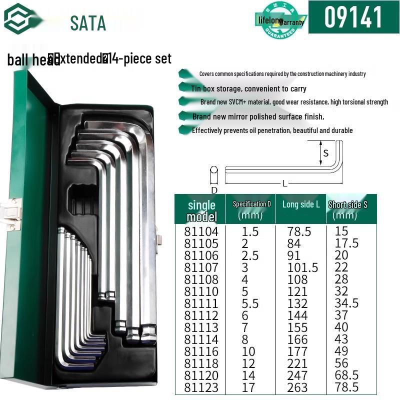 Zestaw kluczy Torx i sześciokątnych calowych SATA