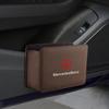 Car Door Storage Box Leather Auto Emblem Seat Back Trash Can For Mercedes Benz AMG W203 W206 W220 W205 W211 W212 W201 W210 W108
