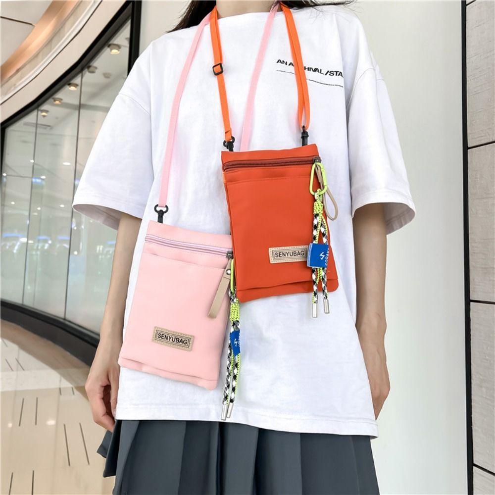 

Adjustable Strap Mini Nylon Shoulder Bag Casual Mobile Phone Bag Coin Purse чёрный