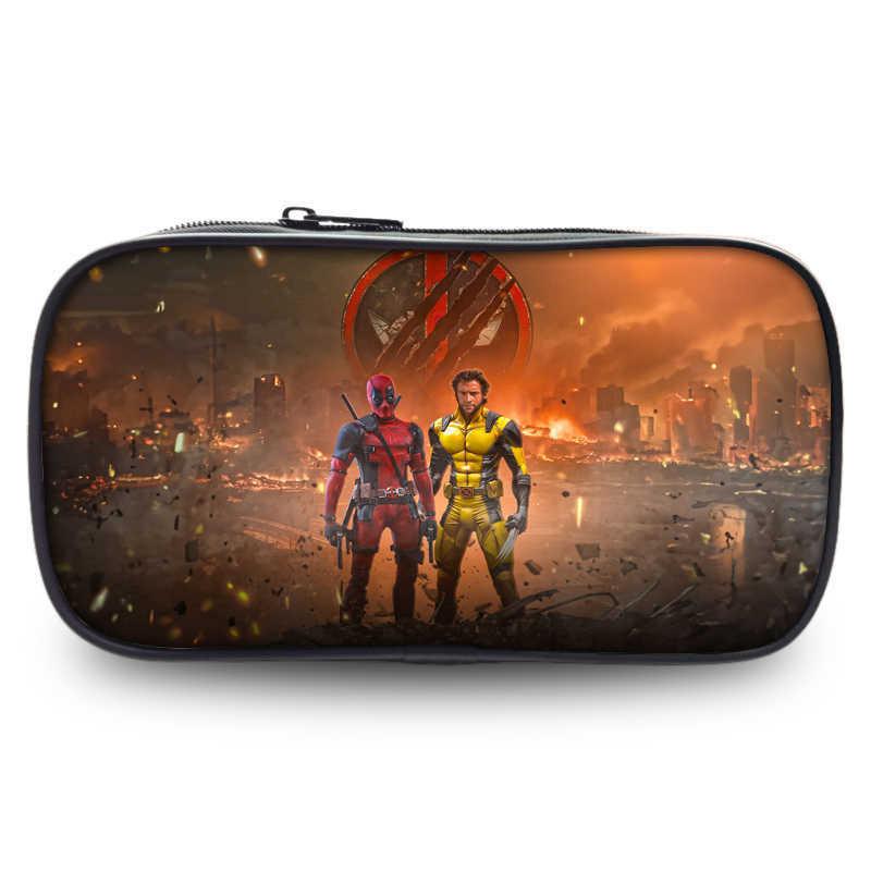 Deadpool And Wolverine Large Capacity Oxford Fabric Pencil Case For Students