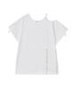 Lense One Shoulder Line Snap Tee White