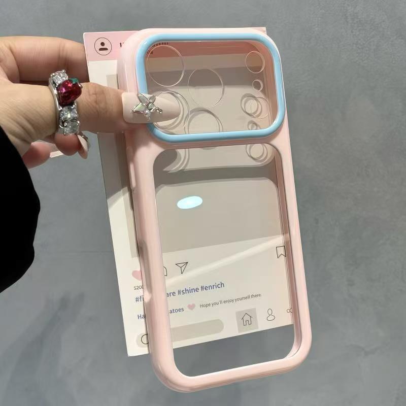 Solid Color End Box Second Change Mobile Phone Case Apple 11promax for Iphone11 Transparent Dopamine Star Case