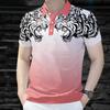 Fashion Men's POLO Shirt Dragon Pattern Short Sleeve POLO Shirt Slim Men's POLO Shirt Animal Short Sleeve Top