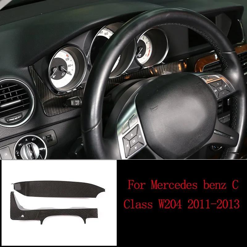 Carbon Fiber Car Interior Decoration Trim Stickers For Mercedes Benz C Class W204 C180 C200 2007-2013 Accessories