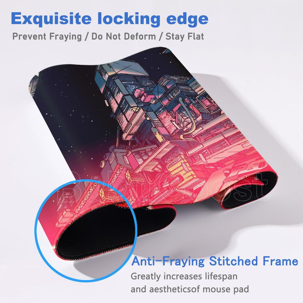 HD Multi Image Pixel Art Gaming Mouse Pad Office Gamer Desktop Desk Mat Exquisite City Game Keyboard Pad Desktop Laptop Mousepad