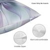 Periwinkle Blue Flower Square Pillowcase Polyester Linen Velvet Pattern Zip Decorative Pillow Case Bed Cushion Case