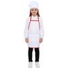 Children‘s Cooking Apron Set 3Pieces: Elastic Band Chef Hat, Oversleeves & Bib Apron with Pocket for Mess-Free Baking