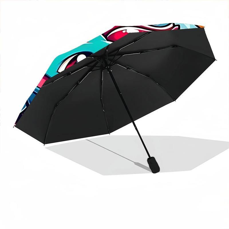 1 Stück Pokémon Automatischer Faltregenschirm - 3-fach faltbar, Lebhaftes Cartoon-Muster, Geeignet für Outdoor-Aktivitäten, Ein Geschenk für Fans zu jeder Jahreszeit