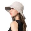 Women's Summer Stylish Bow Bucket Hat - UV Protection Windproof Cord Sun Cap, Breathable Outdoor Sun Hat