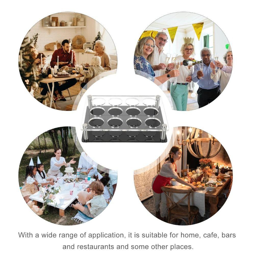 32/38mm Wine Cup Holder Transparent Cup Serving Tray Supplies Shelf Acrylic Cup Holder  Party