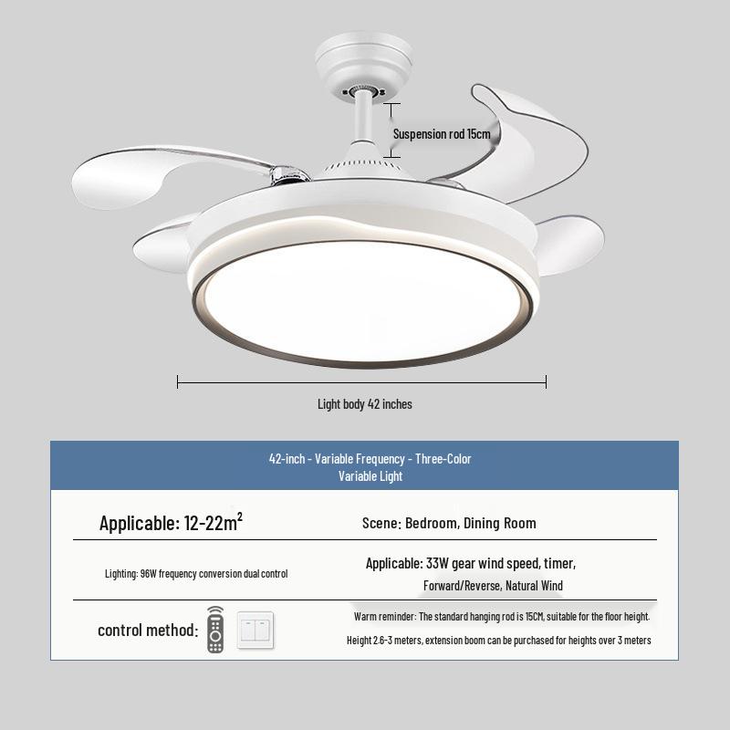 2026 New Model Flush Mount Ceiling Fan with Integrated Light for Living, Dining & Bedroom