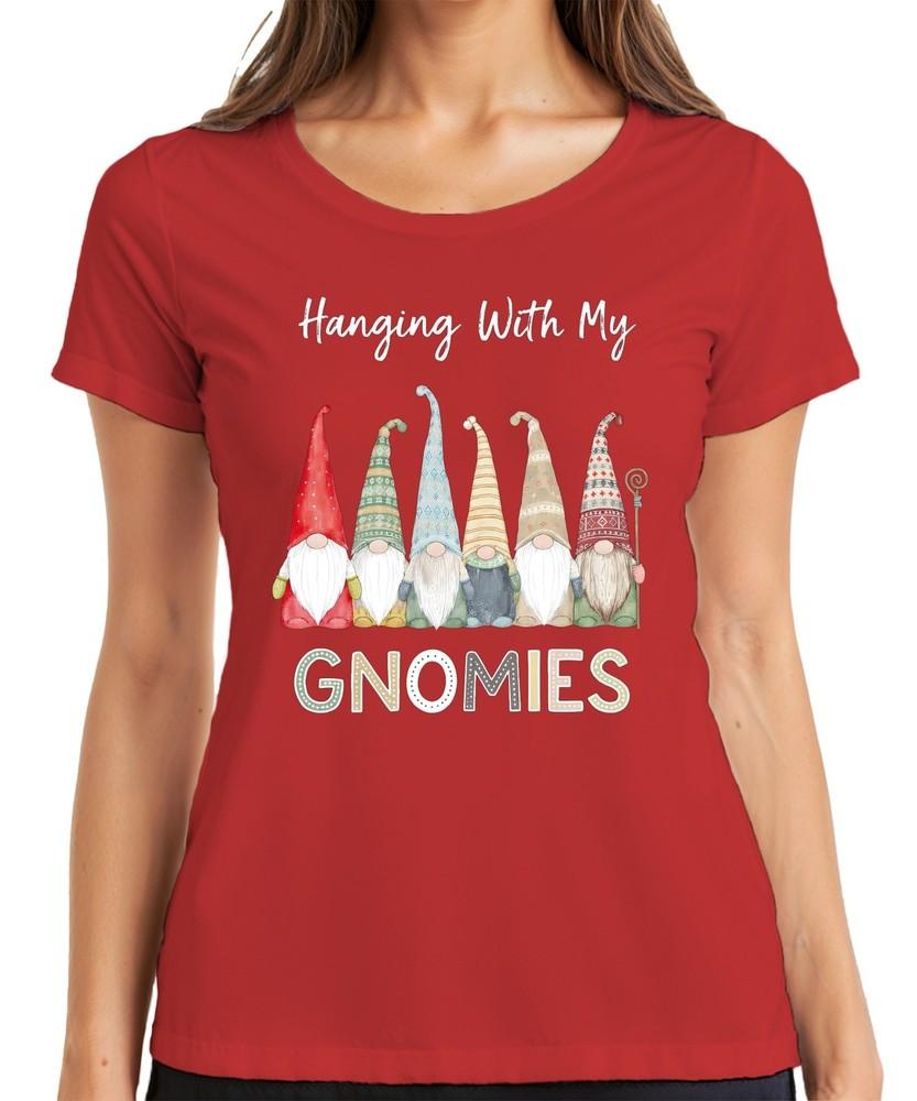 Hanging With My Gnomies Christmas Gnome Gnome Scandinavian Unisexs TShirt