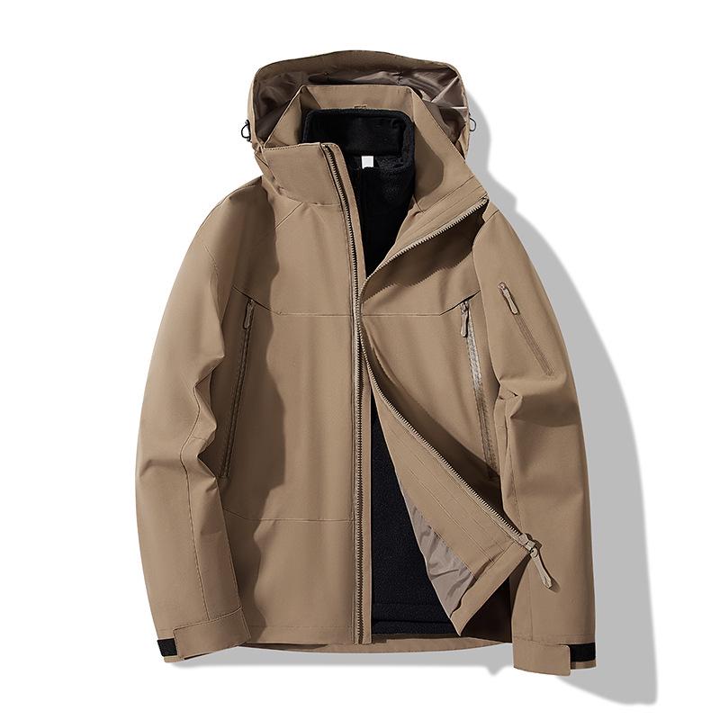 Women's 3-in-1 Waterproof Windproof Warm Jacket Set for Autumn/Winter Mountaineering