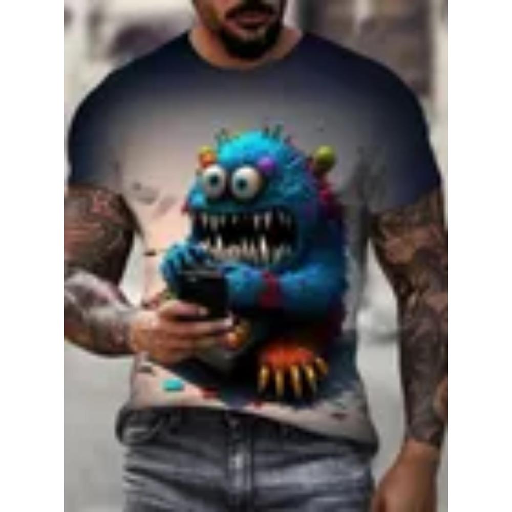 Horse pattern men's short sleeved T-shirt