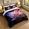 Soft Bedding Set GTA Pattern, 1 Duvet Cover Plus 2 Pillowcases Stylish Bedroom Home Textile