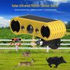 Solar-Powered Dual-Speaker Outdoor Pest Repeller with Red & Blue Flashing Lights