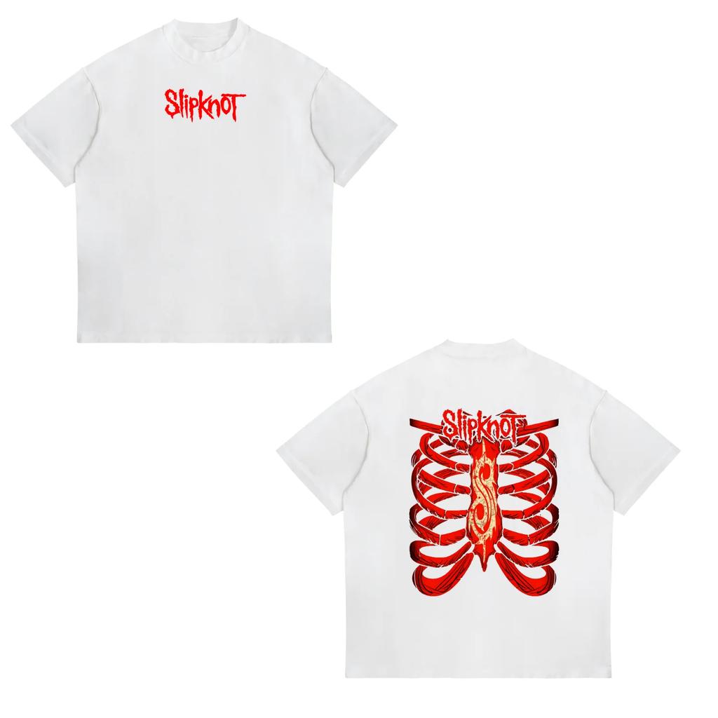 Slipknot Prepare for Hell Album Poster Graphic Print Tshirt Unisex Women Loose Casual Oversized Short Sleeved Street Hip Hop Tees