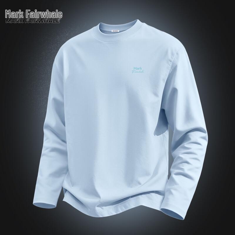 Mark Fairwhale Men's Long-Sleeve Pure Cotton Casual Crewneck T-Shirt