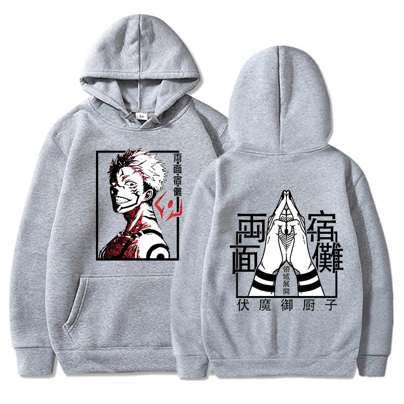 New Anime Ryomen Sukuna Printing Hoodies Autumn Fleece Women Men Fashion Harajuku Sweatshirts Unisex Long Sleeve Pullover Tops