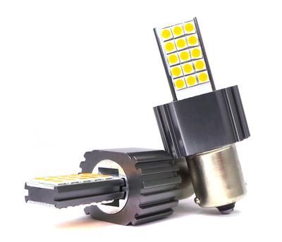 Lâmpadas LED 2x P21W, BA15S 12-24V CANBUS laranja Novidade, Off-Road