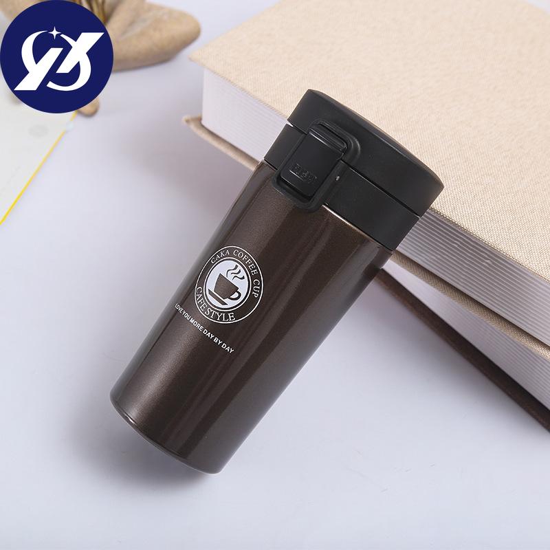 304 Rostfritt Stål Kaffekopp Dubbel Vakuumflaska Affärs Kontor Presentkopp