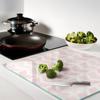Tempered Glass Kitchen Backsplash With Decorative Graphic Chevron Pattern 60X52 Cm