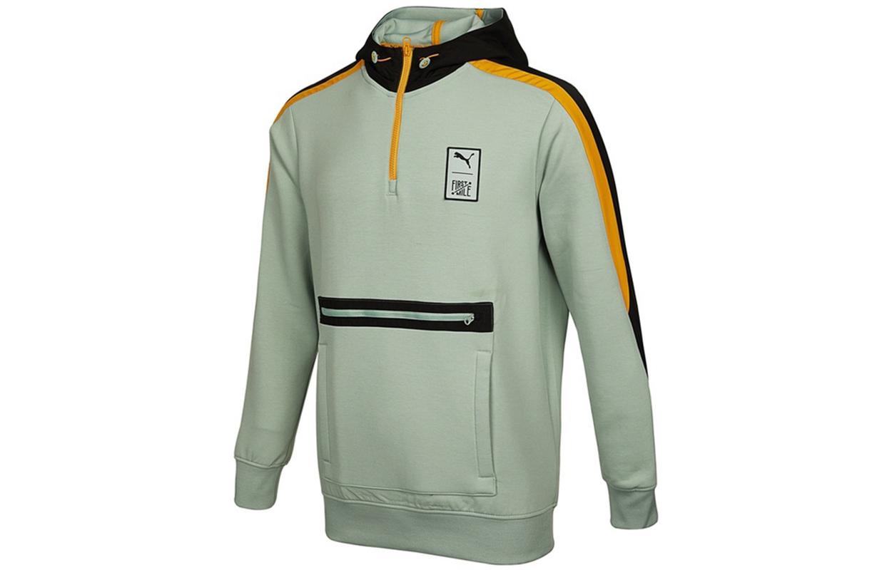 PUMA X FIRSTMILE Sweatshirts Men s Green Hooded Moderate Cardigan 532339-79 XS