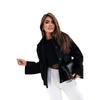 Womens Alpaca Wool Blend Single-Breasted Longline Tweed Coat With Mink Collar Office Chic Winter Outerwear In Coffee Beige Black