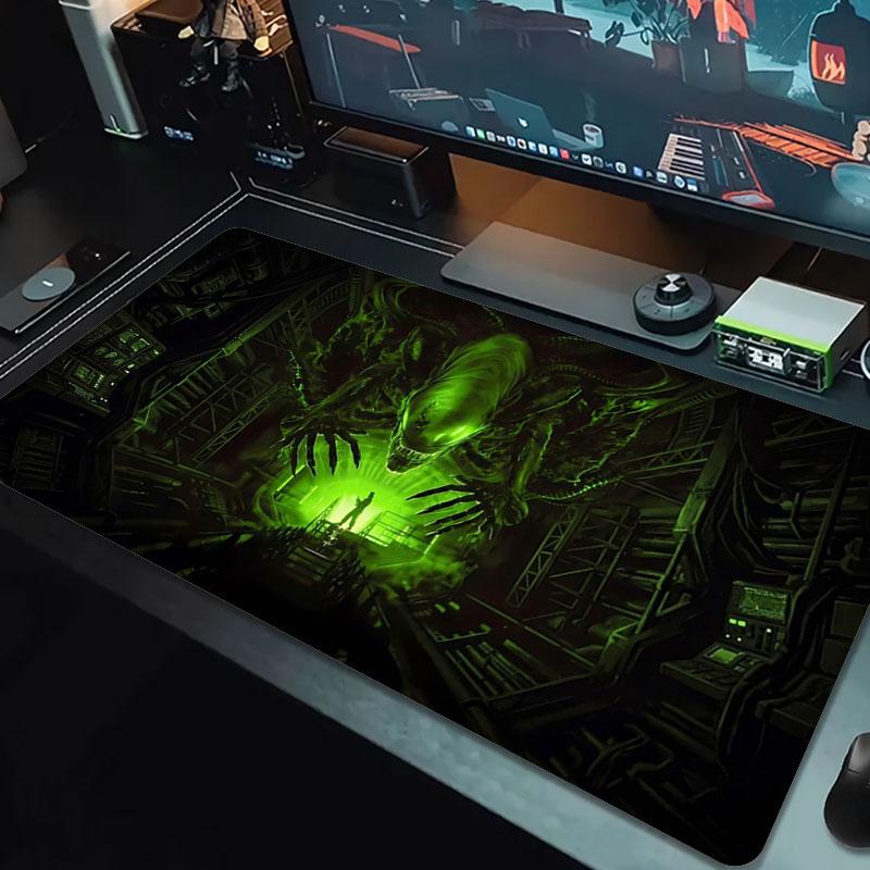 Alien Large Size Mouse Pad Large Gaming Table Cushion Nonslip Laptop Tablet Big Mousepad Xxl Mat Mini Pc Playmat With Lock Edge