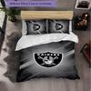 Set Biancheria da Letto 3 Pezzi in Microfibra con Motivo Las Vegas Raiders Decorazione Copripiumino per Camera da Letto Uso Domestico