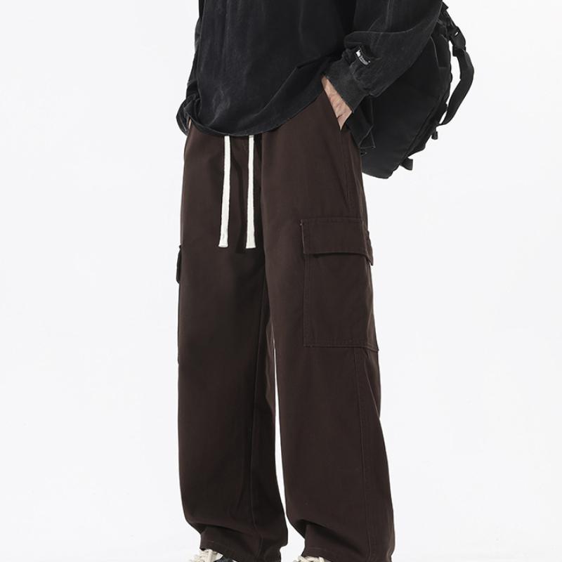 

Рабочие карманные повседневные брюки мужские свободные прямые хлопковые цветные брюки 3XL