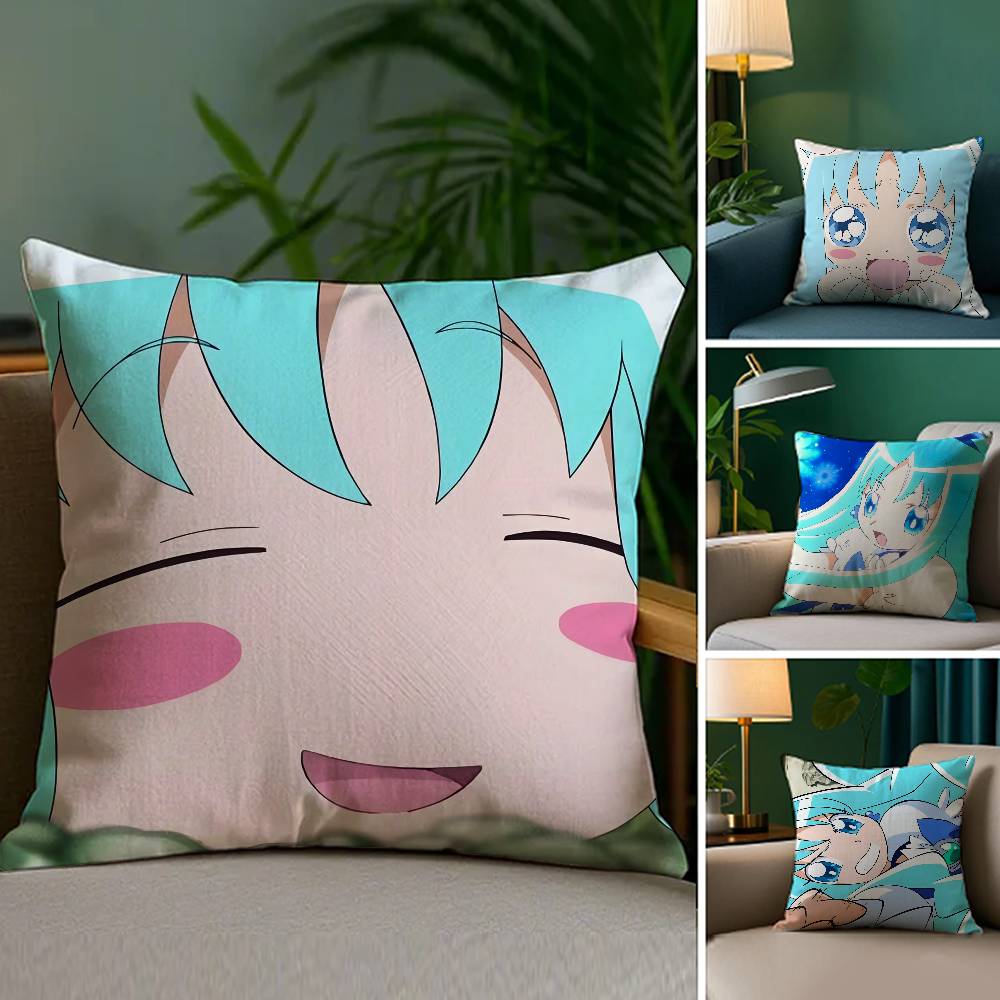 E-Erika Kurumi Pillow Case Sofa and Living Room Decorative Cushion Covers Dust-proof and Mite-proof Invisible Zipper
