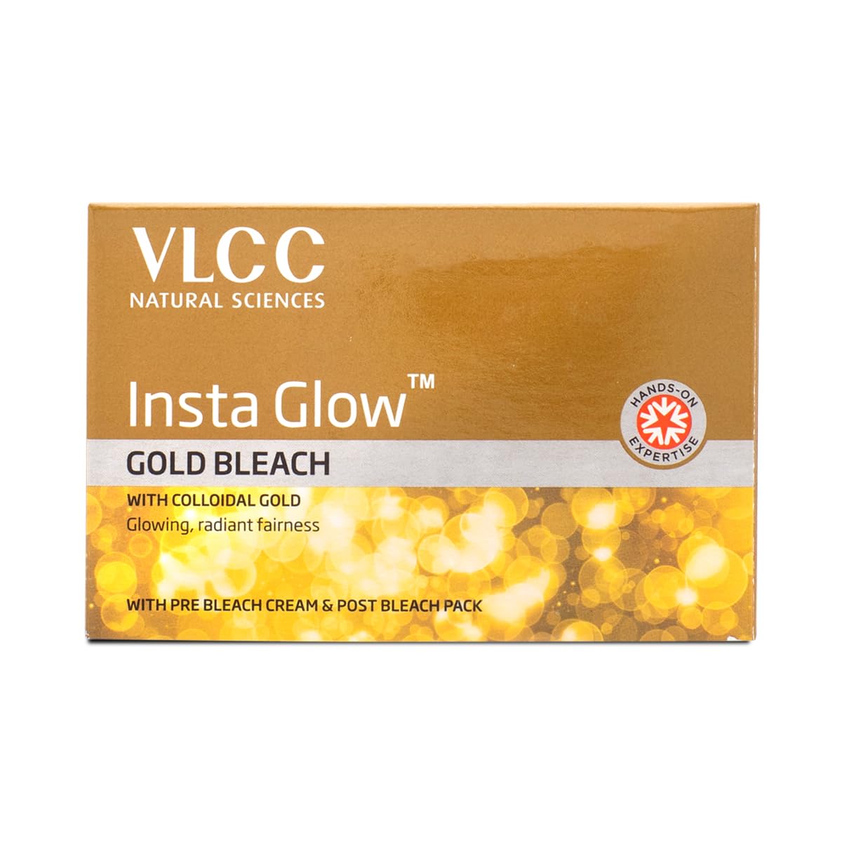 

VLCC Insta Glow Gold Bleach 402 g Pack Of 1 For Even Skin Tone And Radiant Glowing Complexion Facial Hair Lightening