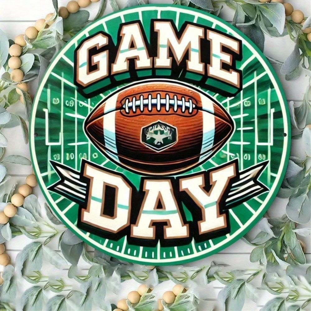 Metal Football Poster Garage Wall Art Decor
