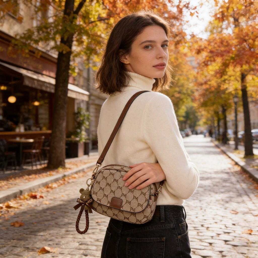 Small Crossbody Bag For Women With Faux Leather And Details For Daily Use