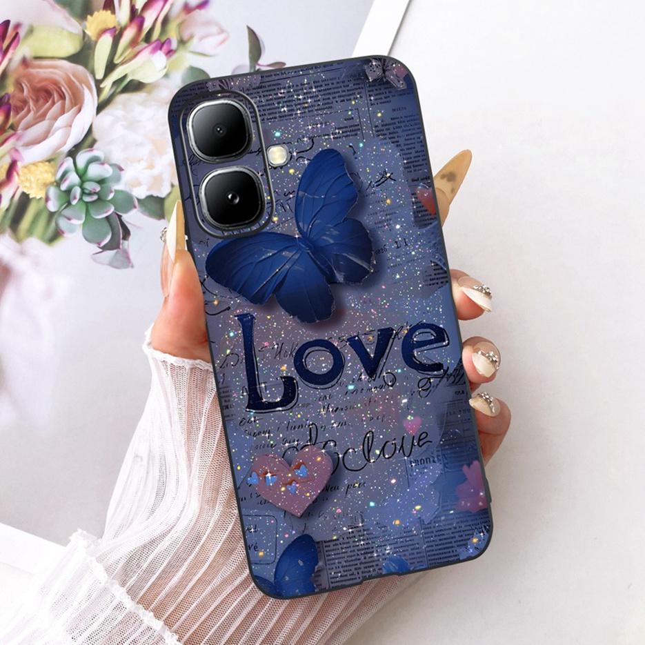 For Infinix Smart 20 Case X6840 X6840B Luxury Bow Flowers Painted Cover Soft Silicone Case For Infinix Smart 20 Smart20 4G Shell