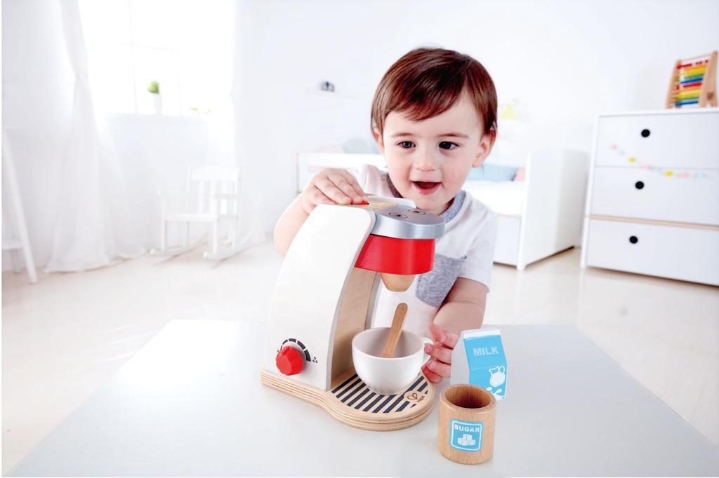 Hape Pretend Coffee Machine X X Cm Ages 3 and Up Wooden Pretend Toy E3146 17.5 19.6 10.6