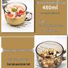 ZISIZ Glas-Frühstückstasse für Joghurt, Haferflocken und Tee