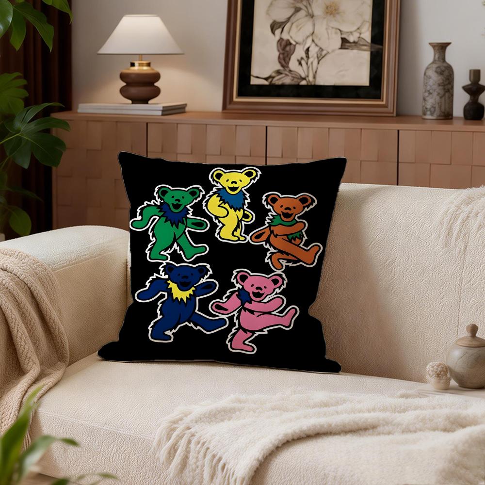 Grateful Dead Cushion Cover Cushion Cover Set 4Pcs 50X50 45X45 40X40 Pillowcase Decorative Sofa Home Decor
