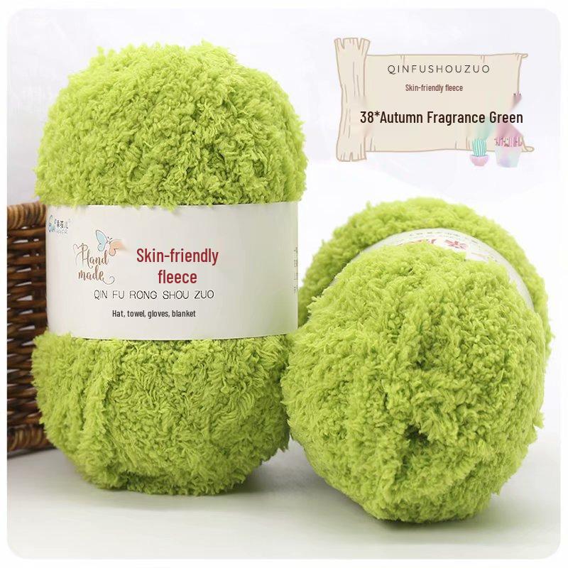 50g Fluffy Coral Velvet Yarn: Skin-Friendly, 3-Strand for DIY Knitting, Hand-Knitted Scarves & Crafts