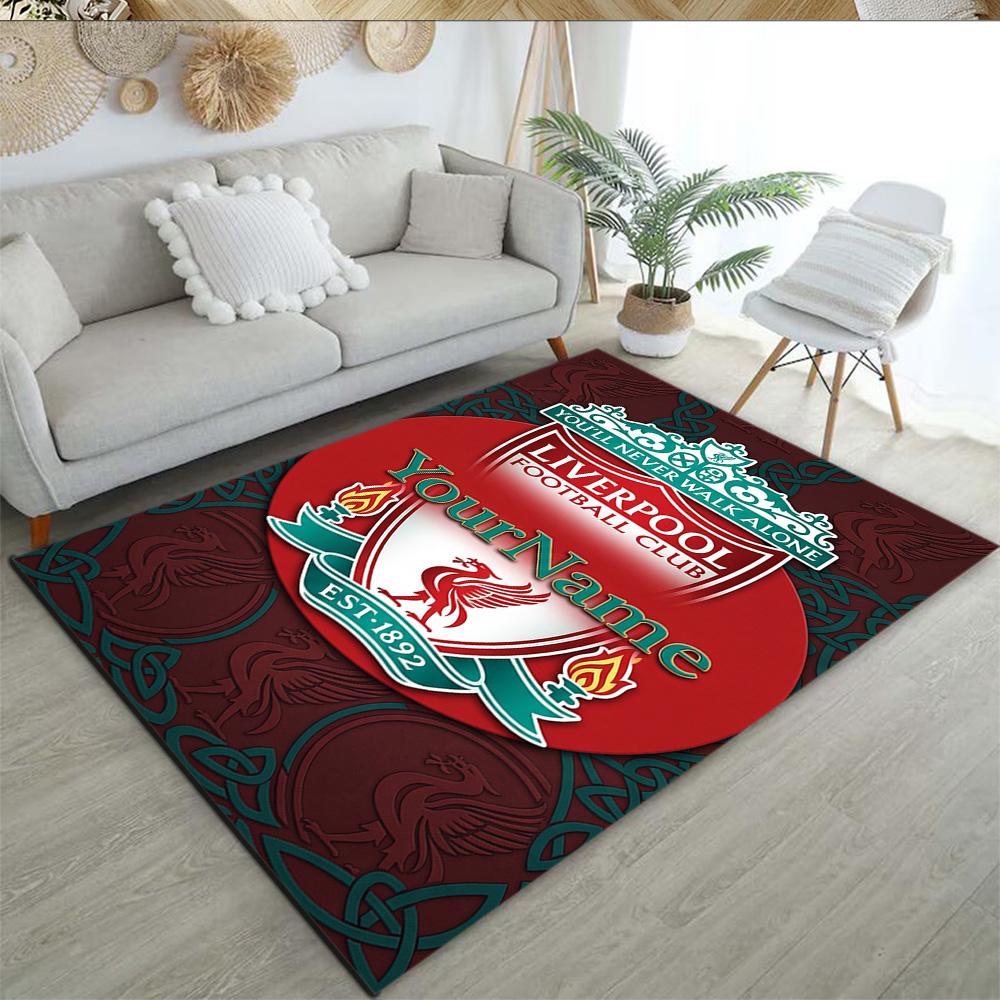 Liverpool Customize Your Name Carpet Suitable for Entryway Outdoor Decorate room Dormitory Antislip Carpet Anime Office Decor