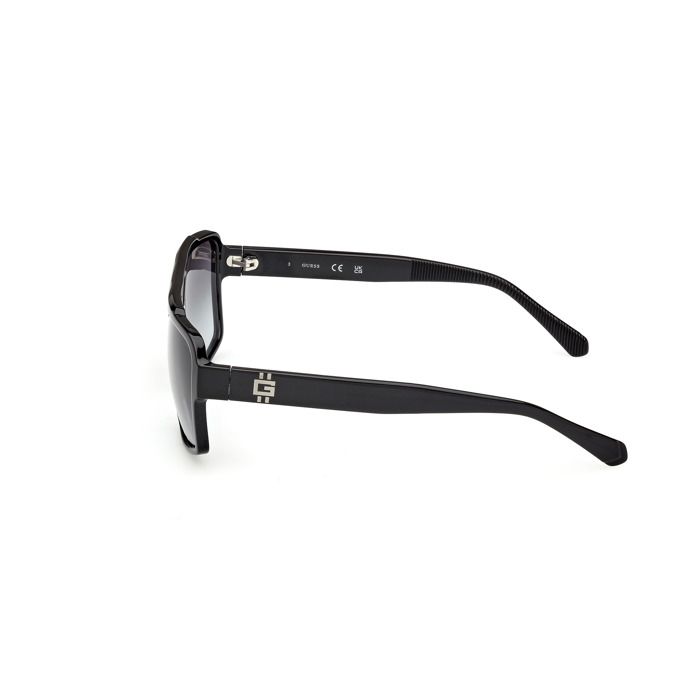 Lunettes De Soleil GUESS GU00223 61/14/145 Shiny Black Front Injected MAN GU00223
