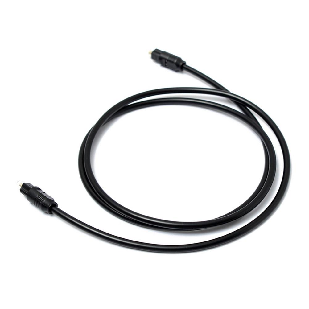 Black 100Cm Optical Fiber Cable Digital Audio Cord for Spdif Dvd Cd Minidisc High Fidelity Sound Durability